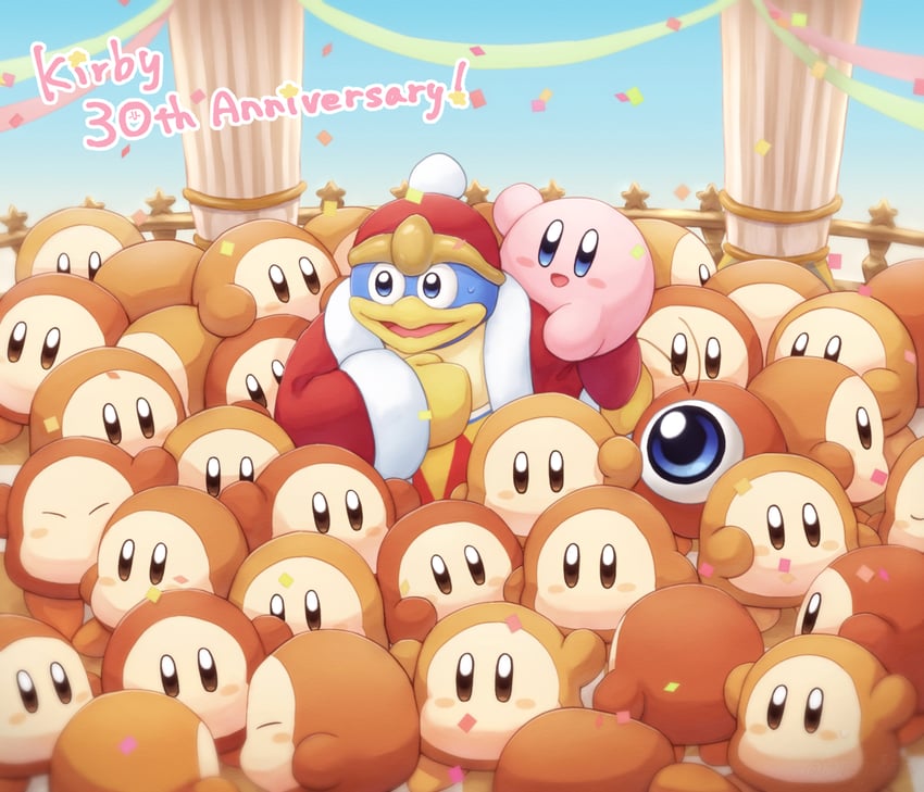kirby, waddle dee, king dedede, and waddle doo (kirby and 1 more) drawn by tr_gohan