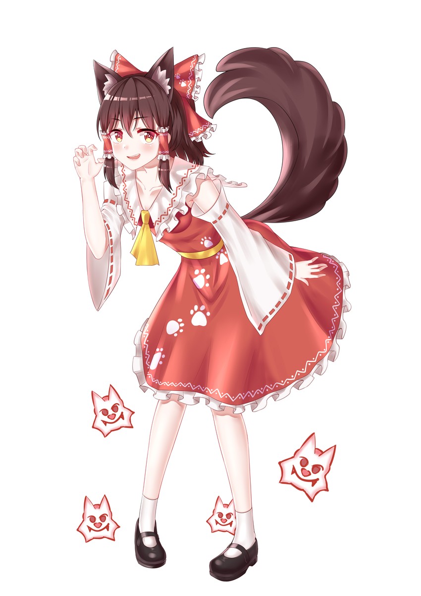 hakurei reimu (touhou and 1 more) drawn by ailu_elf