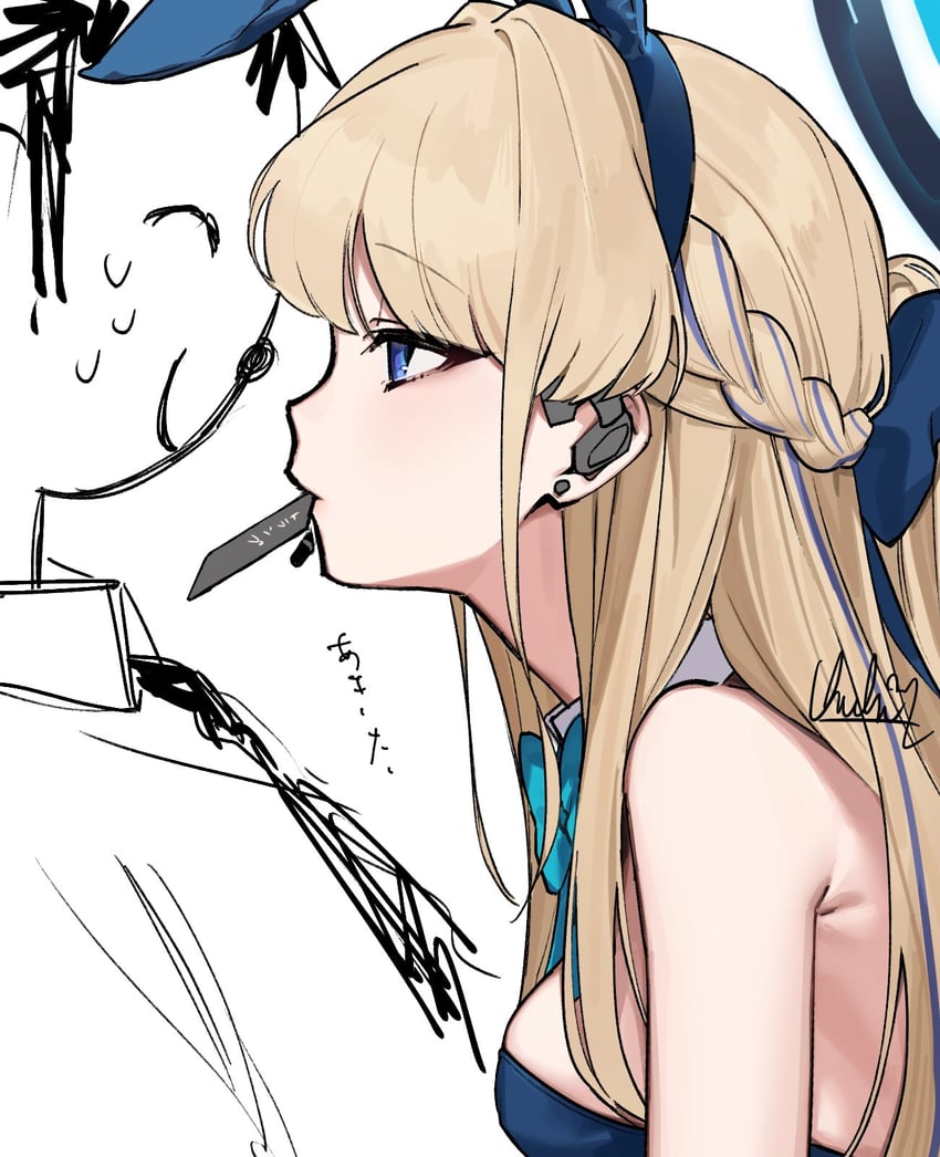sensei, doodle sensei, and toki (blue archive) drawn by uhuhu