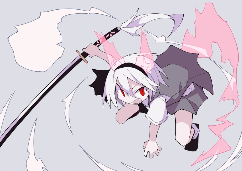 konpaku youmu and wolf spirit (touhou and 1 more) drawn by asameshi