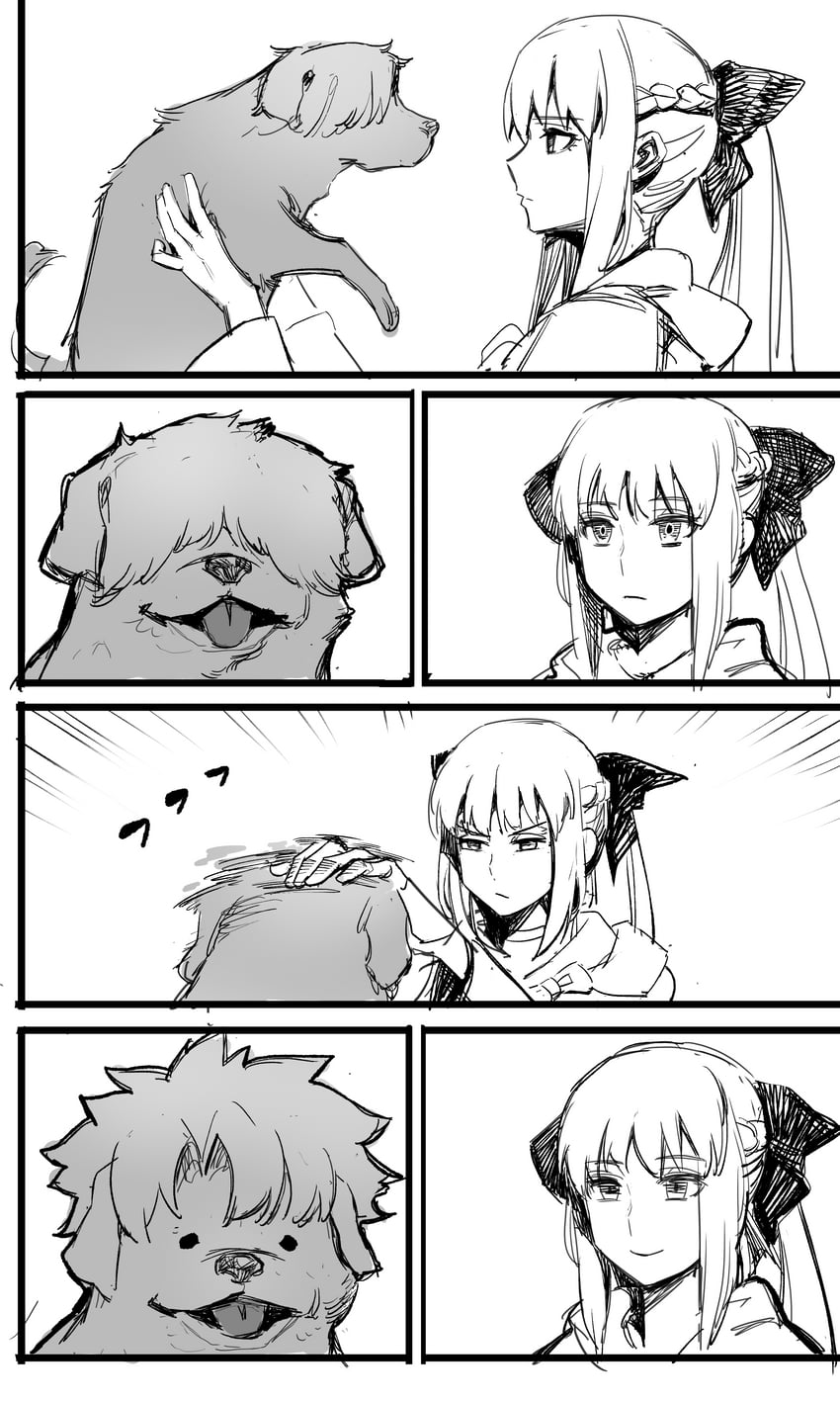 fujimaru ritsuka and morgan le fay (original and 2 more) drawn by wtlong_han