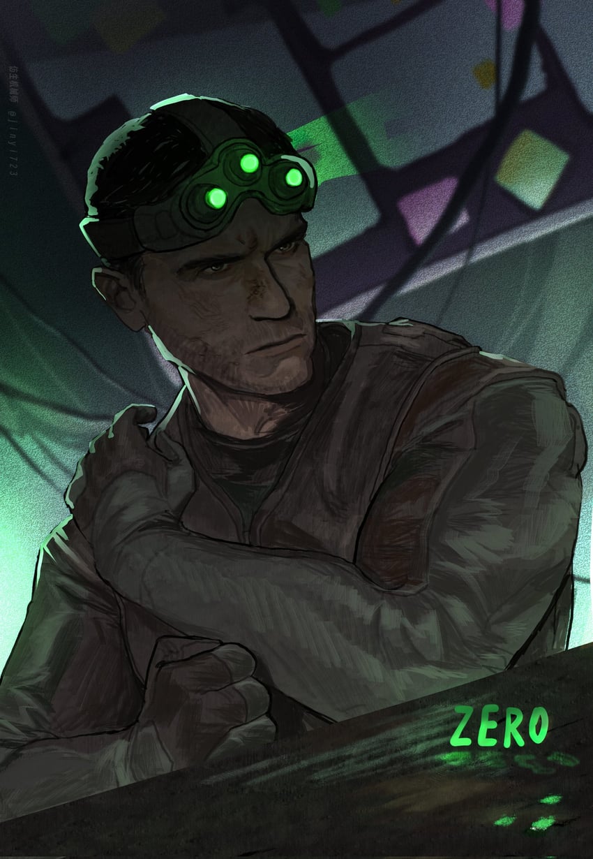 sam fisher and zero (rainbow six siege and 1 more) drawn by fangsheng_jixieshi