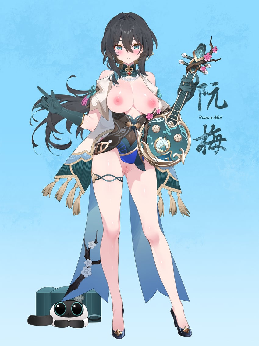 ruan mei (honkai and 1 more) drawn by waterring