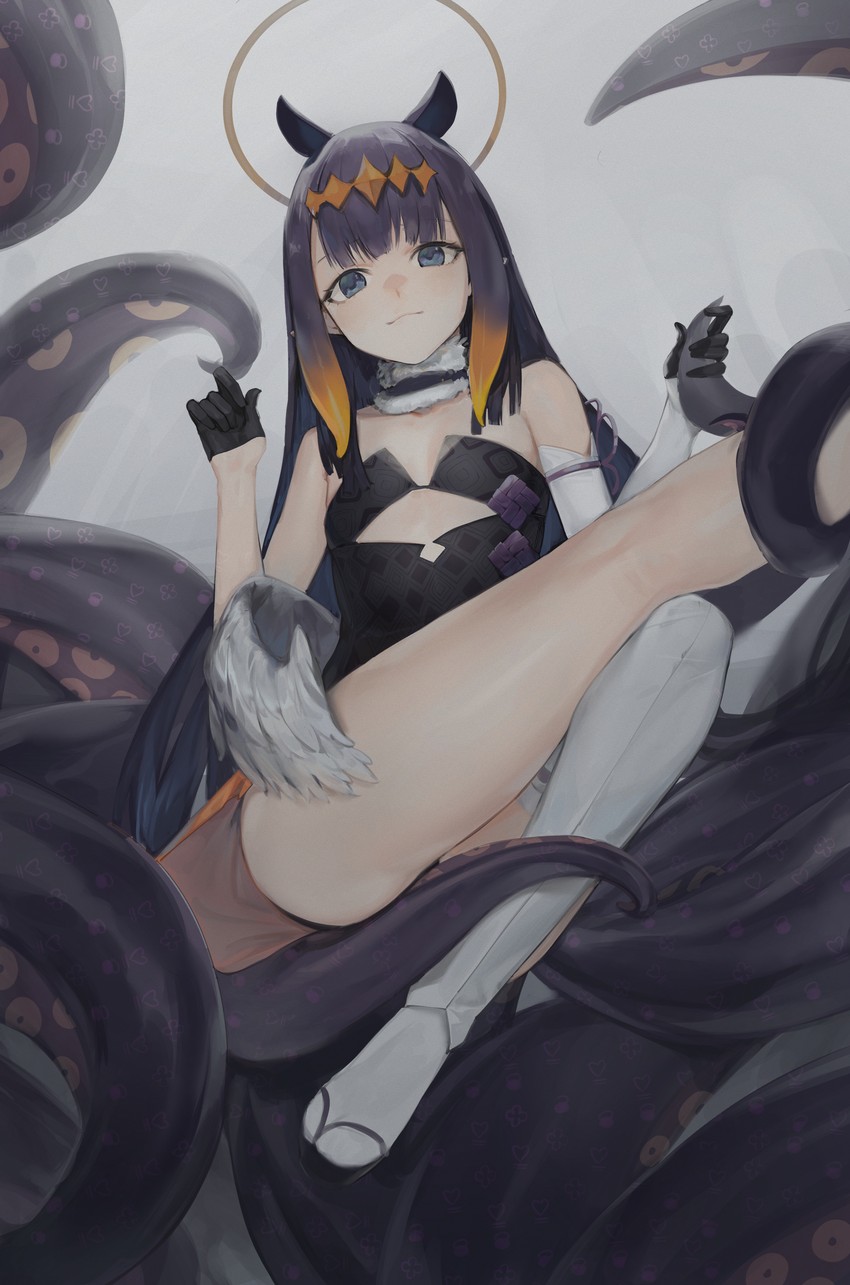 ninomae ina'nis (hololive and 1 more) drawn by jam_(nandade)