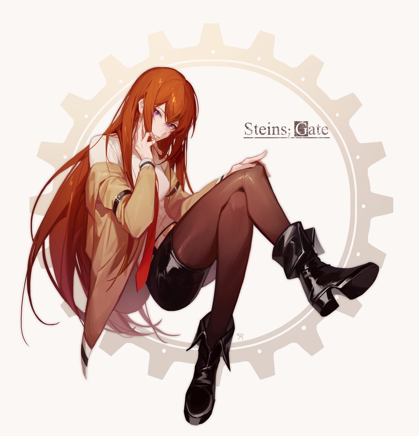 makise kurisu (science adventure and 1 more) drawn by miyorung