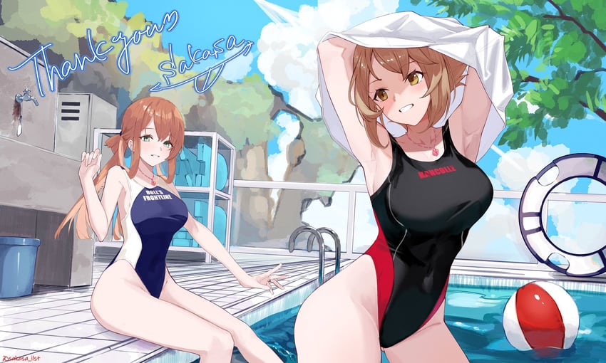 mutsu and springfield (kantai collection and 1 more) drawn by sakasa._(sakasailst)