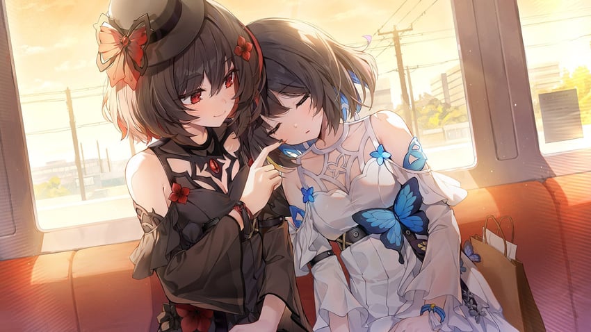 seele vollerei and seele (honkai and 1 more) drawn by acco_(sh_in)