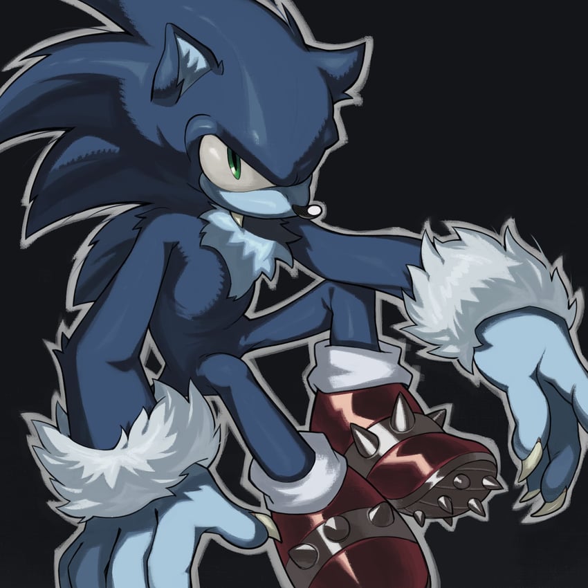 sonic the hedgehog and sonic the werehog (sonic) drawn by sparklesart_2