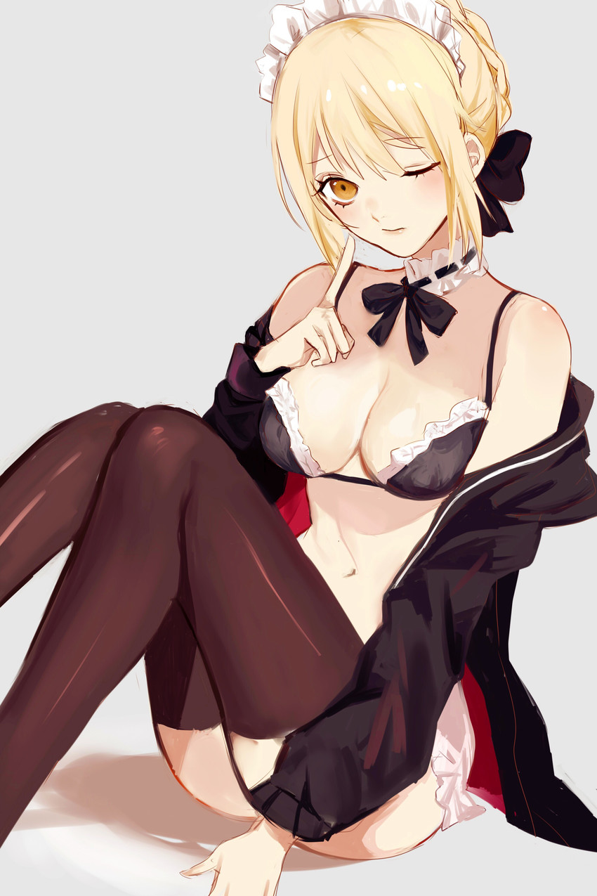 artoria pendragon and saber alter (fate and 1 more) drawn by aikoo