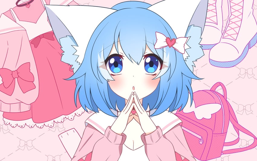 wolfychu (indie virtual youtuber and 1 more) drawn by wolfychu_(artist)