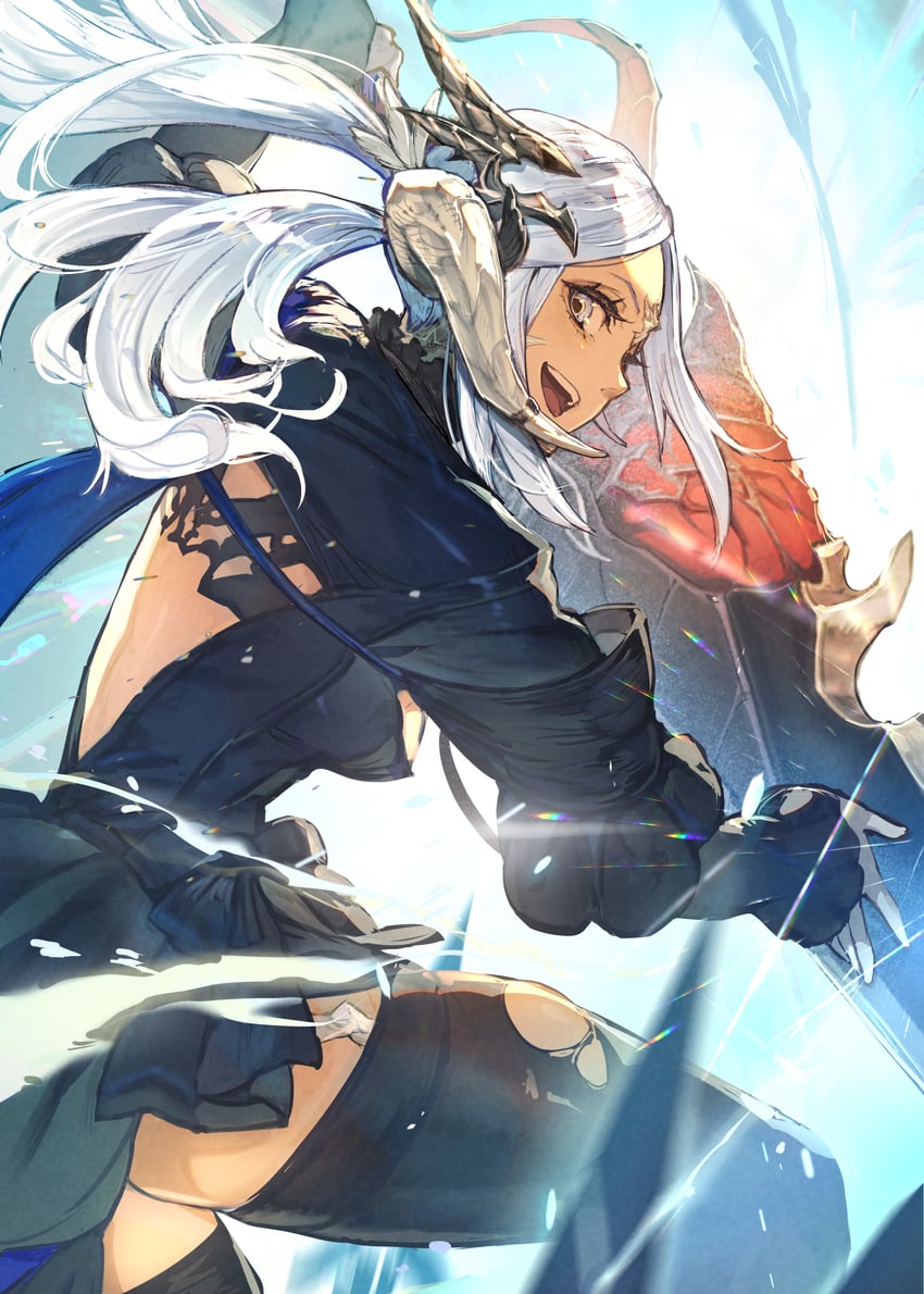 warrior of light (final fantasy and 1 more) drawn by hide_(hideout)