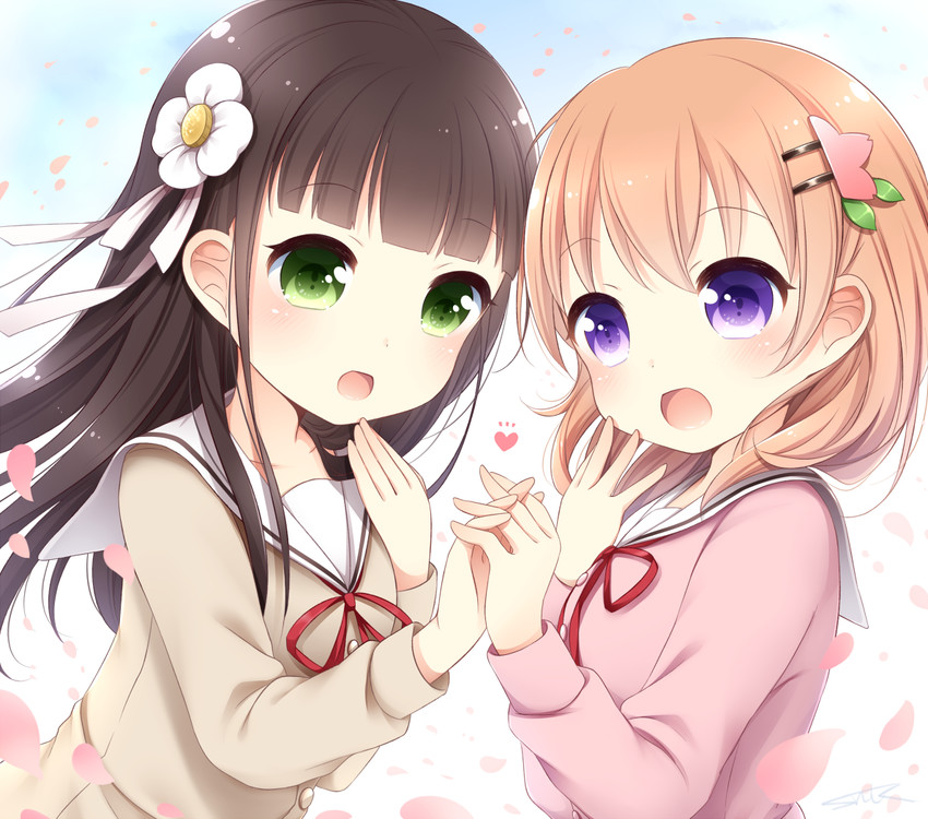 hoto cocoa and ujimatsu chiya (gochuumon wa usagi desu ka?) drawn by sanotsuki