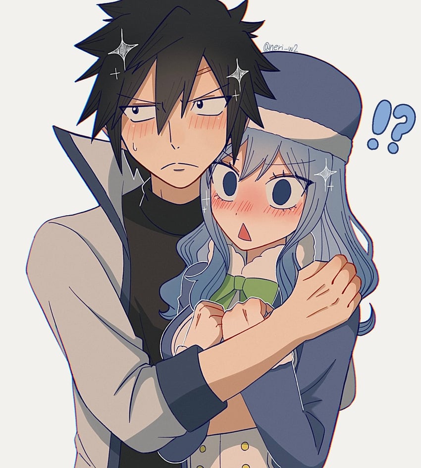 juvia lockser and gray fullbuster (fairy tail) drawn by neri_w2