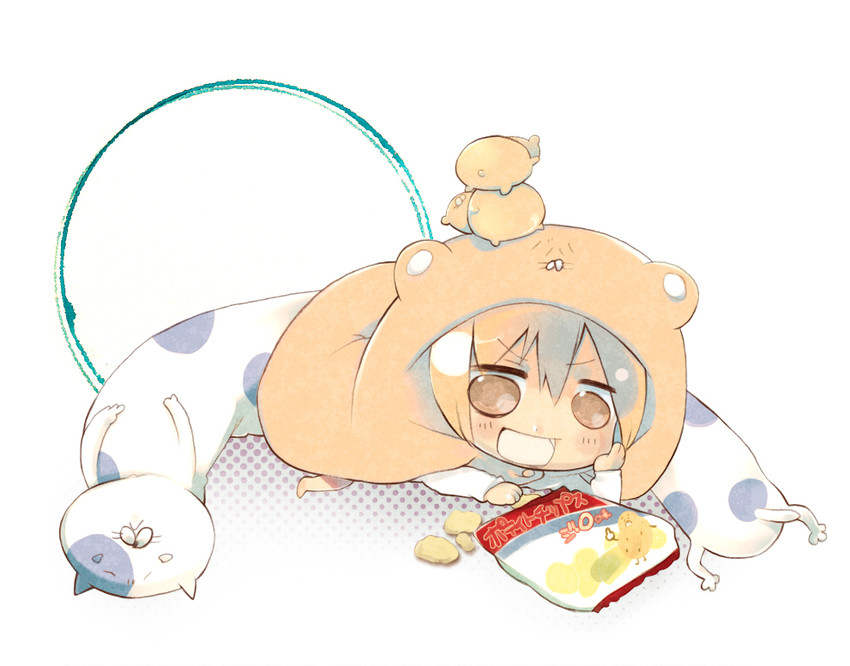 doma umaru, komaru, and nekoronbusu (himouto! umaru-chan) drawn by inushige