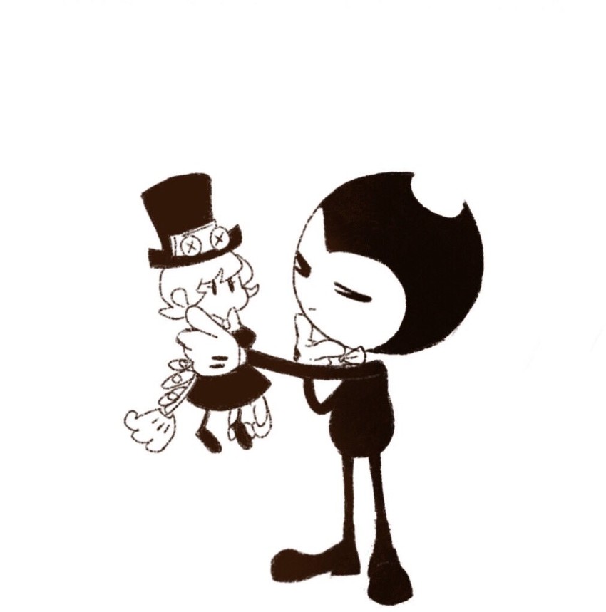 peacock and bendy (skullgirls and 1 more) drawn by pest_fox