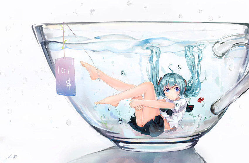 hatsune miku (vocaloid) drawn by l.bou