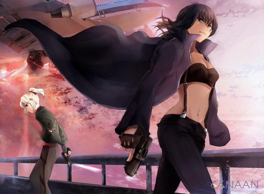 canaan and alphard (428: fuusa sareta shibuya de and 1 more) drawn by kio_sayuki