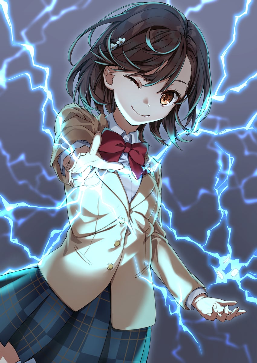 misaka mikoto (toaru majutsu no index and 1 more) drawn by yu_sa1126