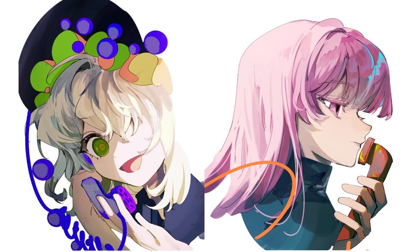 komeiji koishi and hata no kokoro (touhou) drawn by xian_qishui