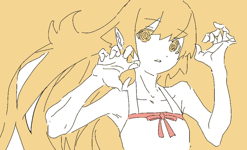 oshino shinobu (monogatari and 1 more) drawn by minoo_chi