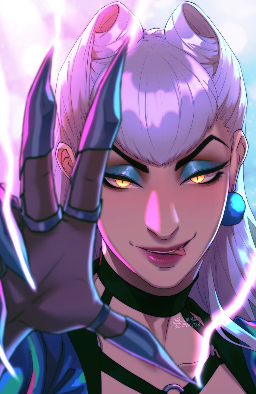 evelynn and k/da all out evelynn (league of legends) drawn by eileen_widjaja