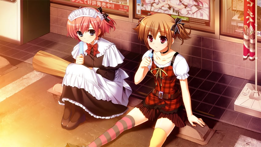 irisu makina and komine sachi (grisaia and 1 more) drawn by fumio_(ura_fmo)