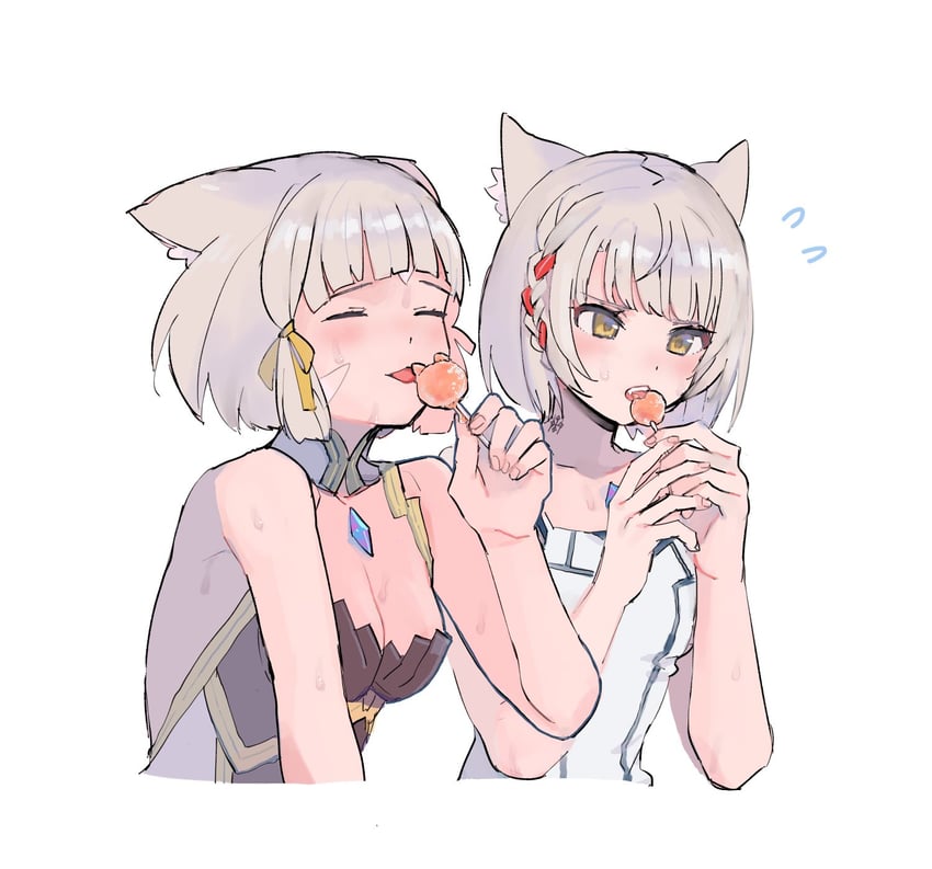 nia and mio (xenoblade chronicles and 2 more) drawn by lobsterbaby99