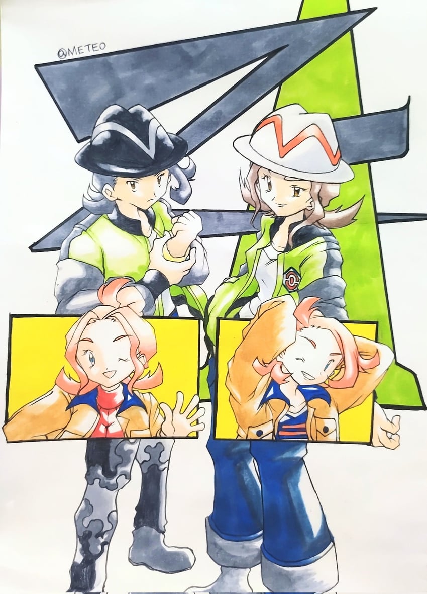 taunie, harmony, paxton, and urbain (pokemon and 1 more) drawn by meteo422837