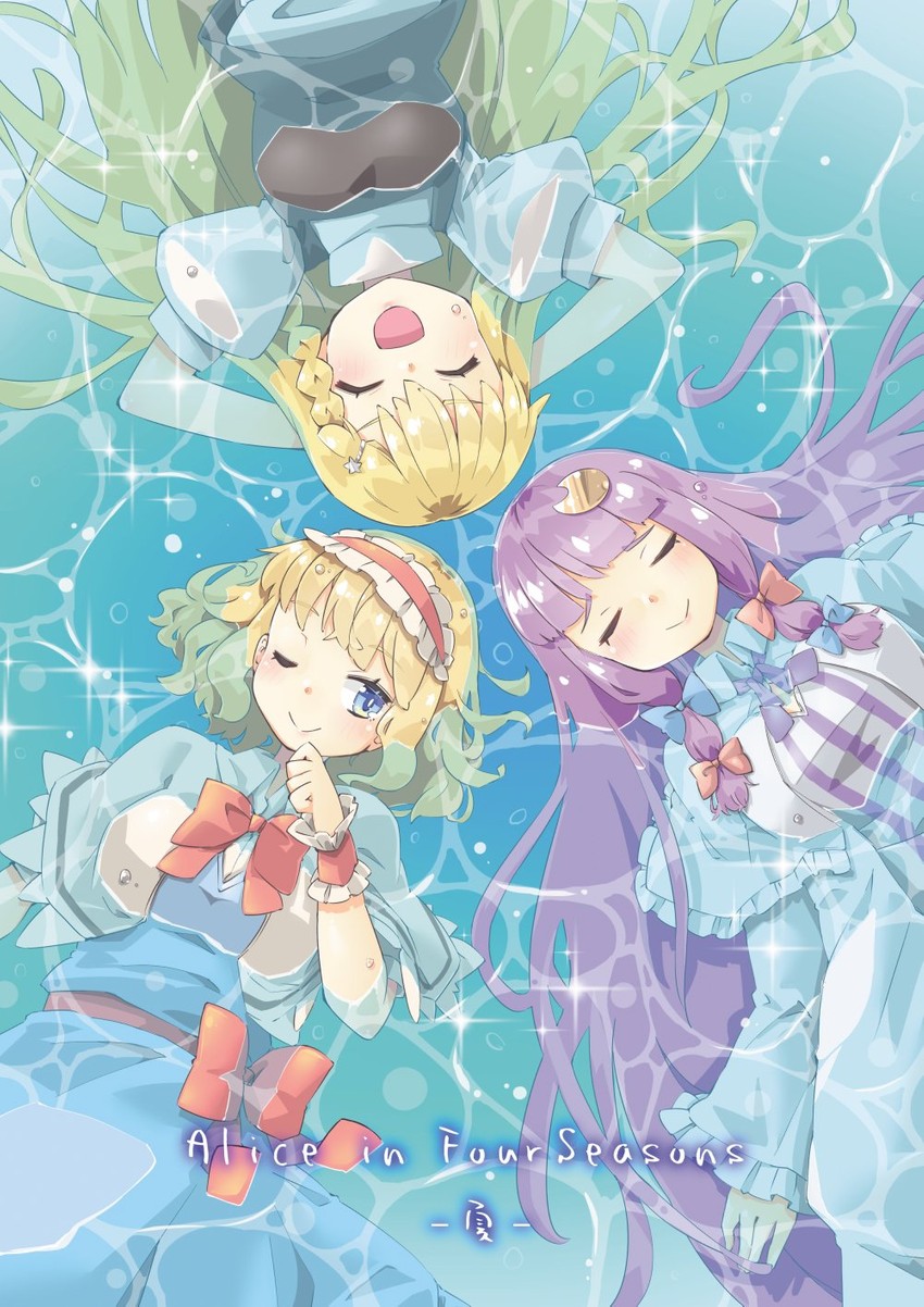 kirisame marisa, alice margatroid, and patchouli knowledge (touhou) drawn by arnest