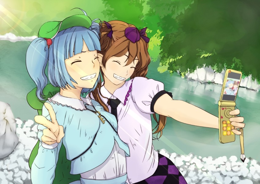 kawashiro nitori and himekaidou hatate (touhou) drawn by noz