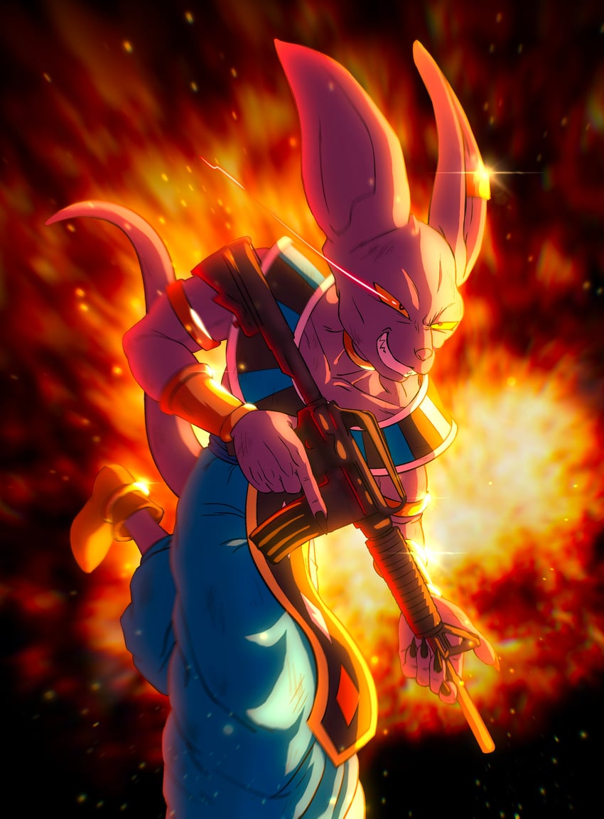 beerus (dragon ball and 2 more) drawn by pea-bean