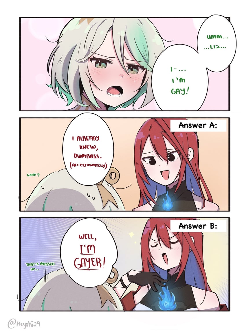 cecilia immergreen and elizabeth rose bloodflame (hololive and 1 more) drawn by meyshi