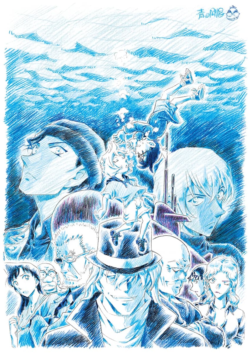 edogawa conan, haibara ai, amuro tooru, mouri ran, akai shuuichi, and 6 more (meitantei conan and 1 more) drawn by aoyama_goushou