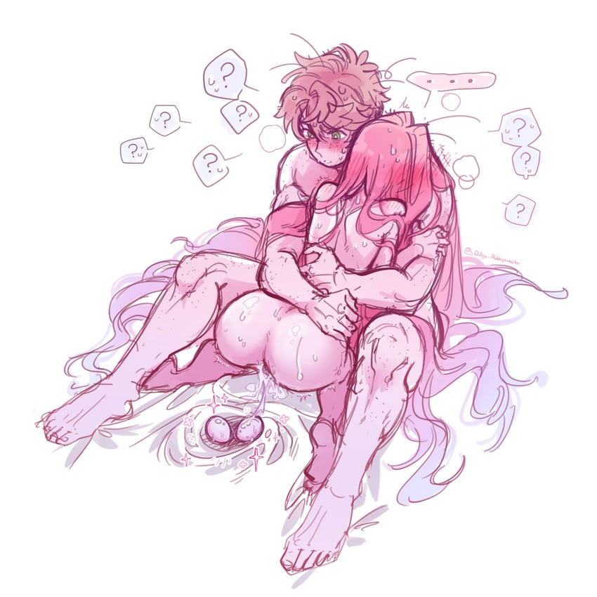 player character and robin (degrees of lewdity) drawn by dollyadayo