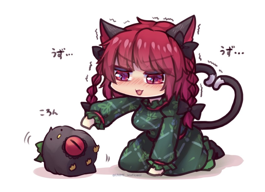kaenbyou rin and reiuji utsuho (touhou) drawn by unime_seaflower