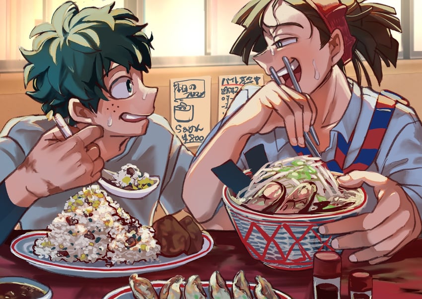 midoriya izuku and rody soul (boku no hero academia) drawn by seto_(udonoisiisaikou)