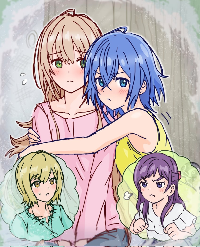 misakino kukuru, miyazawa fuuka, shiroi ruka, and maho nakamura (shiroi suna no aquatope) drawn by upalupatarara