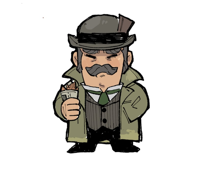 tobias gregson (ace attorney and 1 more) drawn by wahootarou