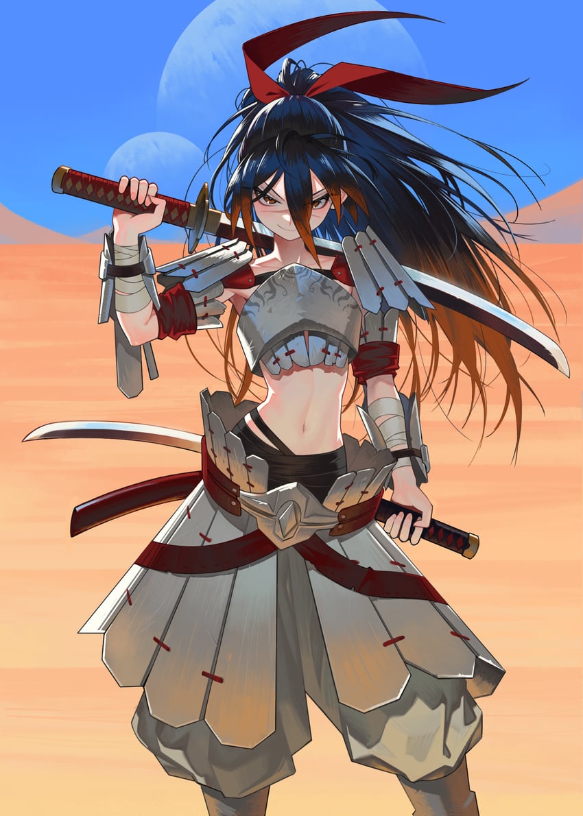 tsukitsuba ginko (isekai samurai and 1 more) drawn by gemi_ningen