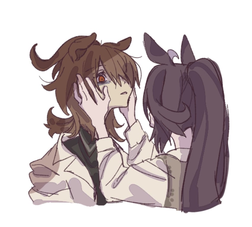 agnes tachyon and manhattan cafe (umamusume) drawn by noon_463
