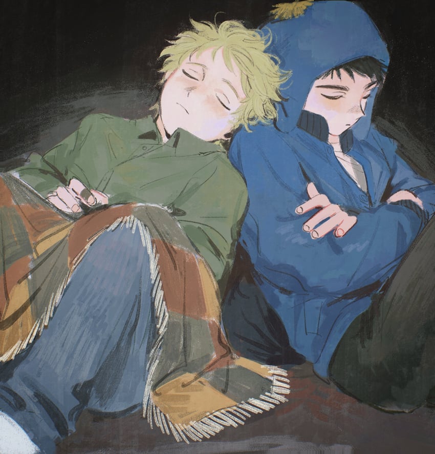 craig tucker and tweek tweak (south park) drawn by chunai_tuju