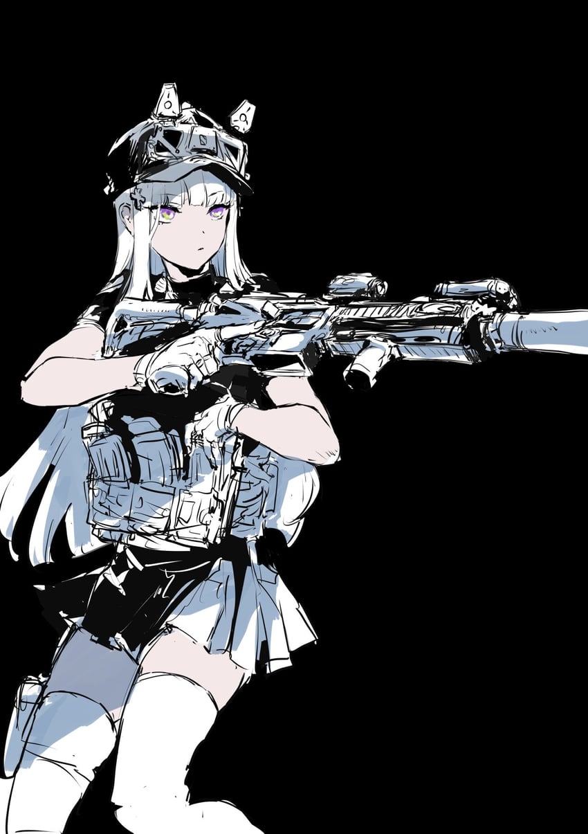 hk416 and klukai (girls' frontline and 1 more) drawn by osakana_(denpa_yun'yun)