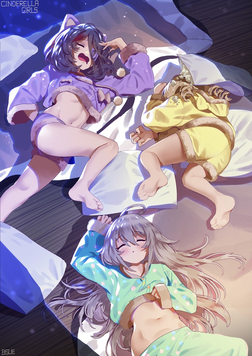 morikubo nono, hoshi syoko, and hayasaka mirei (idolmaster and 2 more) drawn by bsue