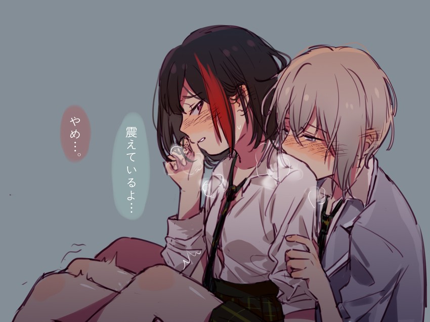 mitake ran and aoba moca (bang dream!) drawn by mochikayu