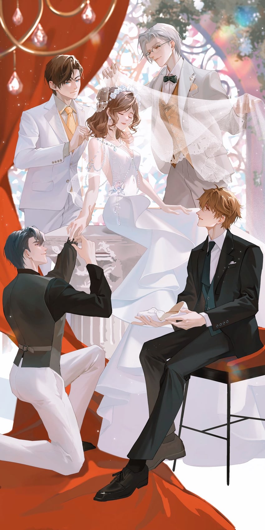 rosa, luke pearce, marius von hagen, artem wing, and vyn richter (tears of themis) drawn by yiy1123