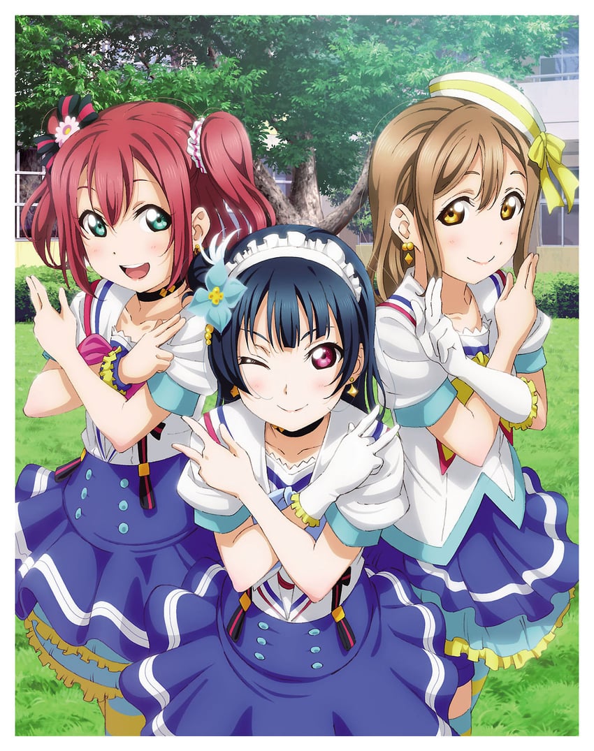 tsushima yoshiko, kunikida hanamaru, and kurosawa ruby (love live! and 1 more)