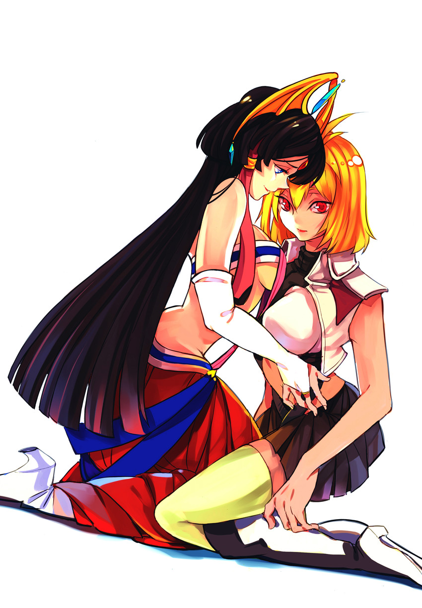 angelise ikaruga misurugi and salamandinay (cross ange) drawn by xiaokk
