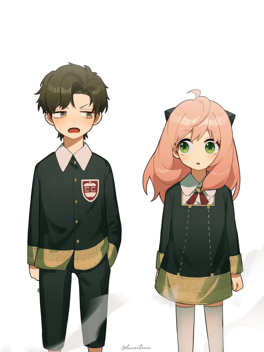anya and damian desmond (spy x family) drawn by ducartoon