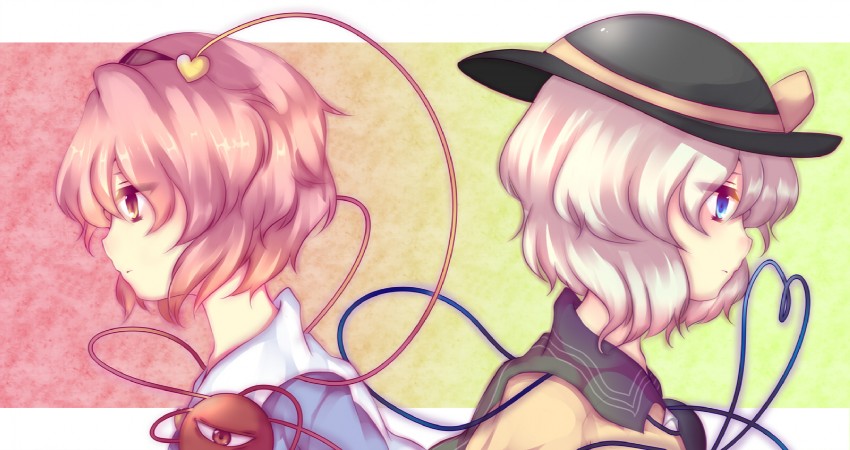 komeiji koishi and komeiji satori (touhou) drawn by uranaishi_(miraura)