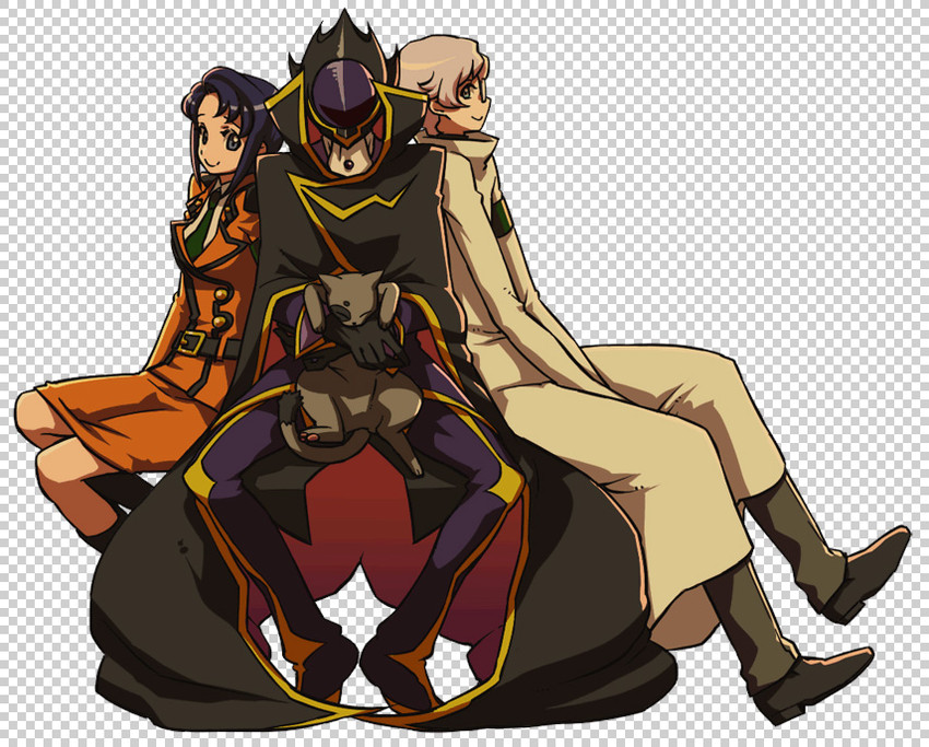 kururugi suzaku, zero, cecile croomy, lloyd asplund, and arthur (code geass) drawn by jjjjjj